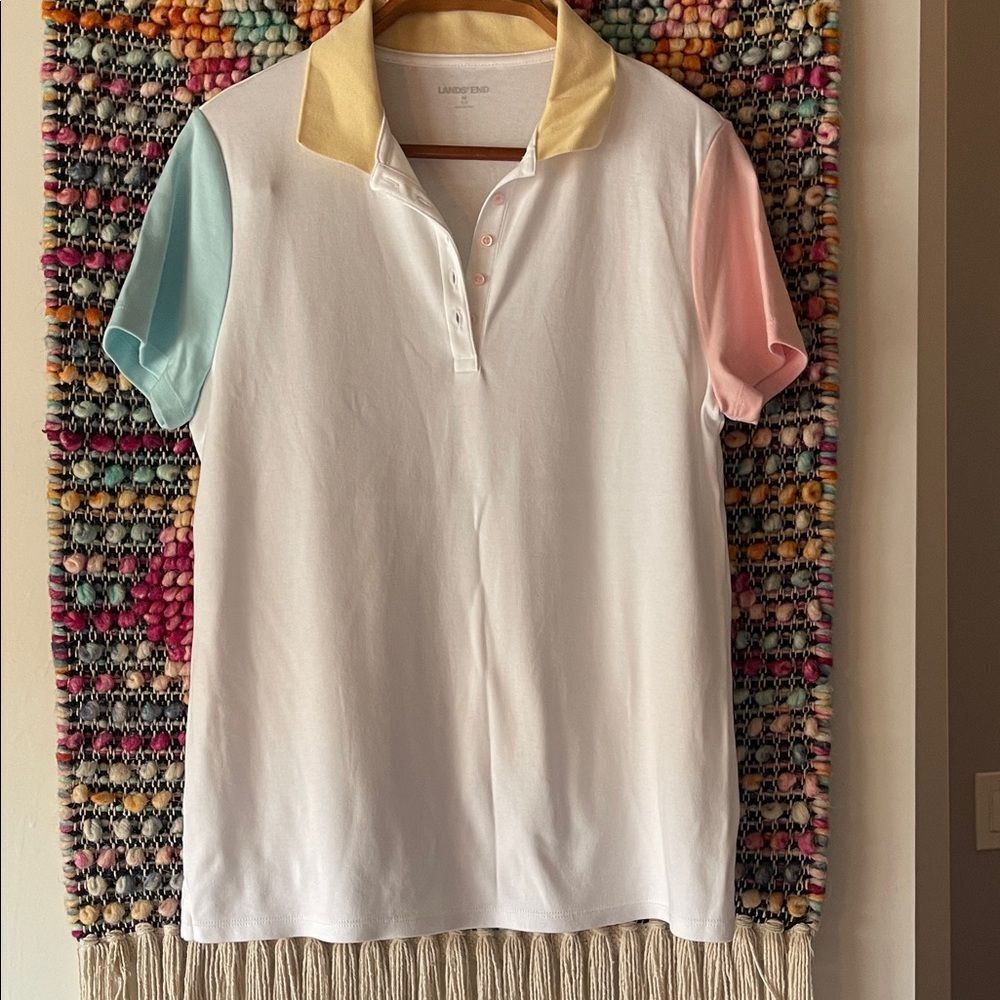 Lands' End Women's Pastel Button Down Shirt